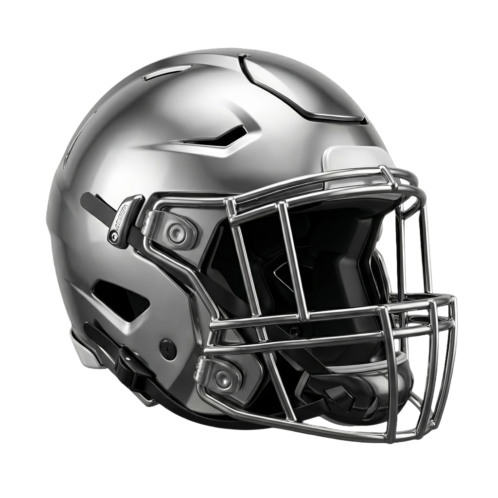 Silver helmet